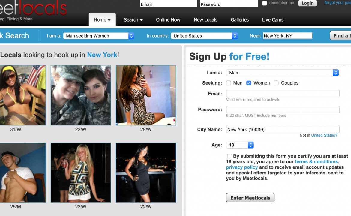 MeetLocals registration