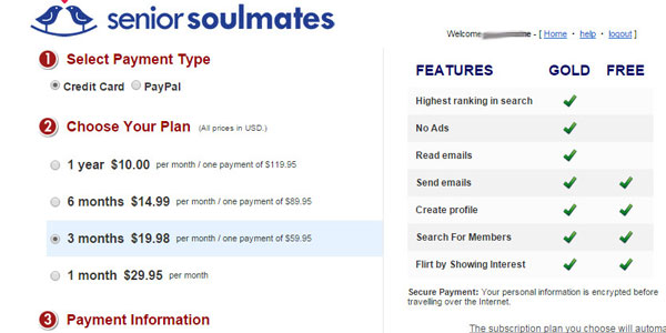SeniorSoulmates price